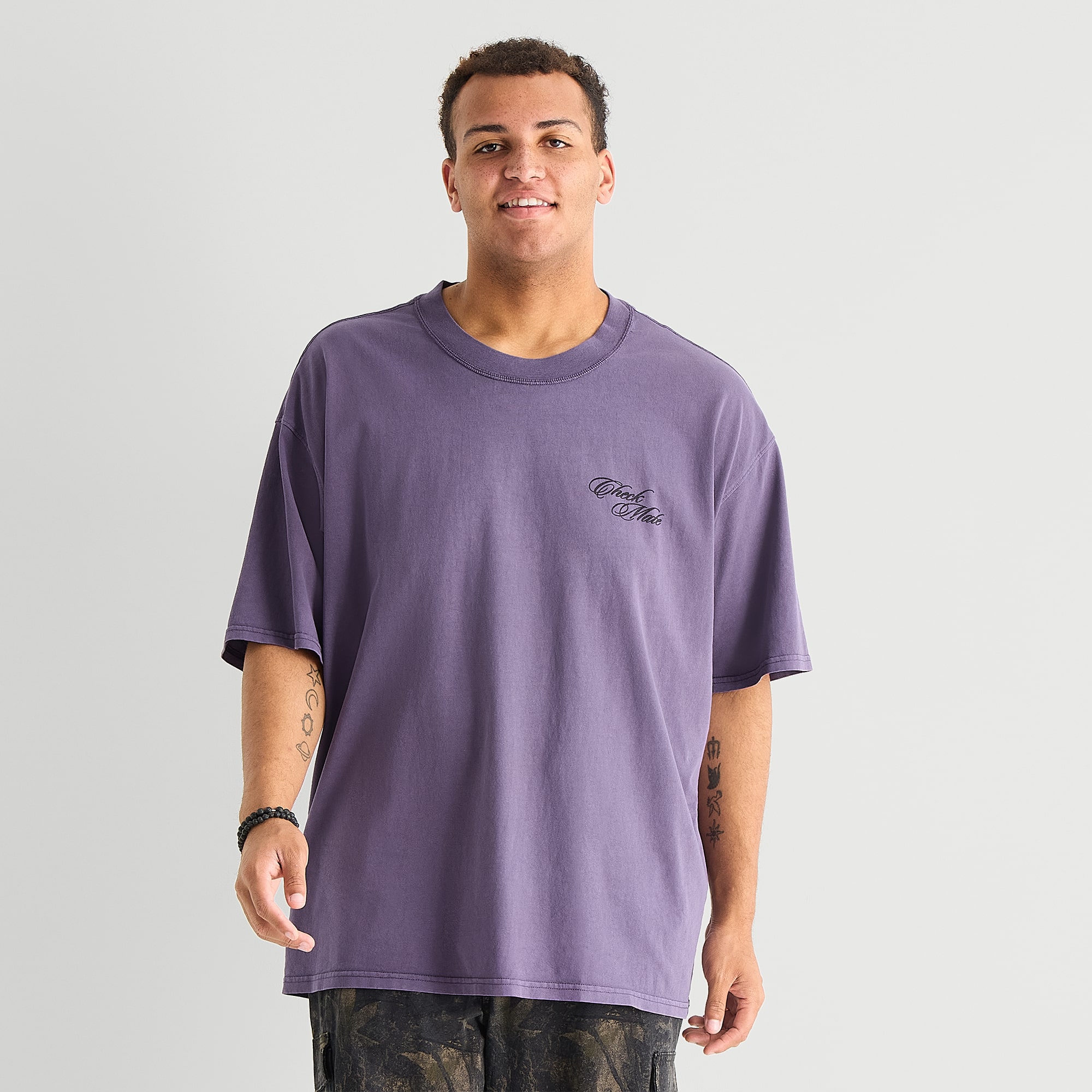Arizona Mens Crew Neck Short Sleeve Boxy Fit Big and Tall Graphic T-Shirt