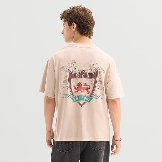 Arizona Mens Crew Neck Short Sleeve Boxy Fit Graphic T-Shirt