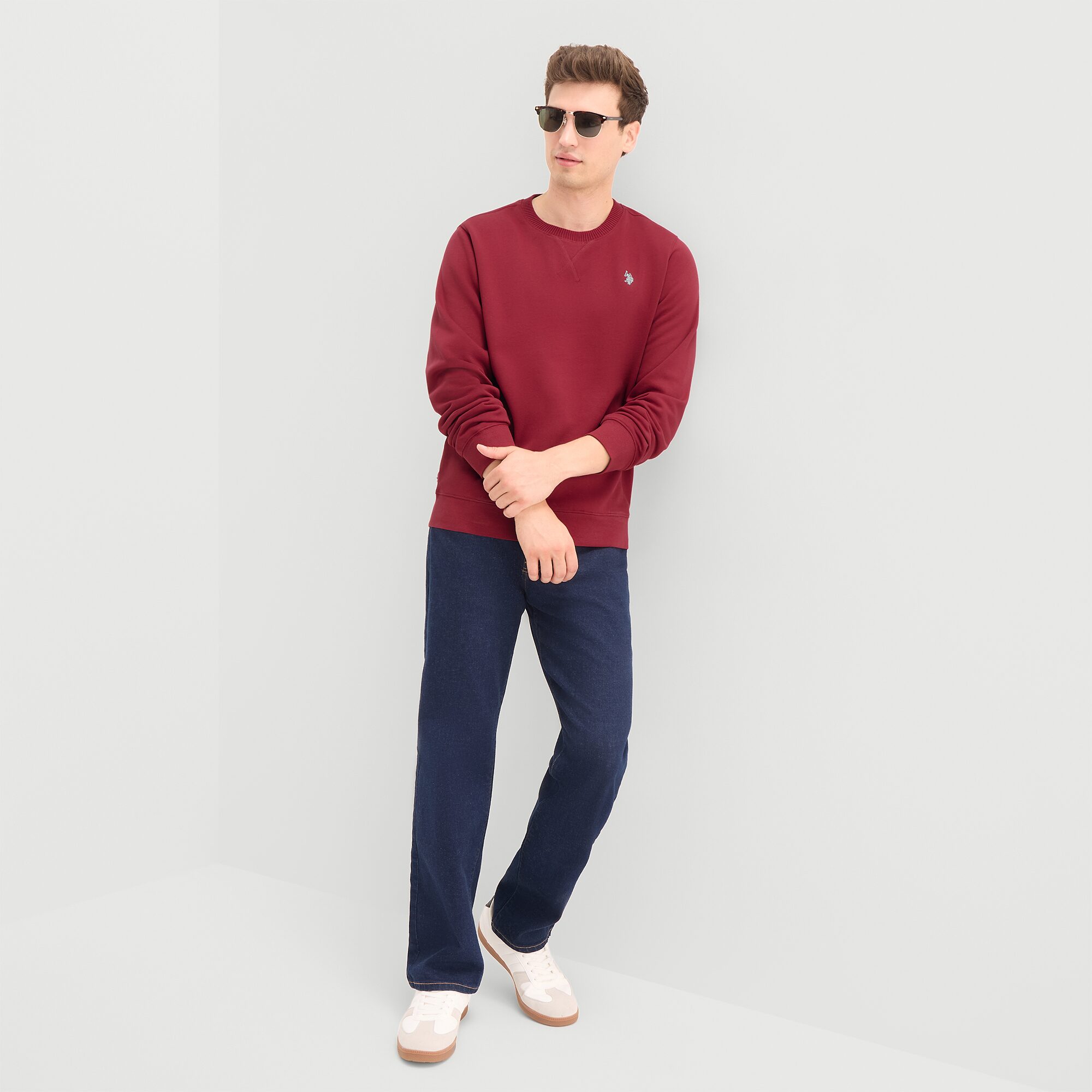 U.S. Polo Assn. Fleece Mens Crew Neck Long Sleeve Sweatshirt