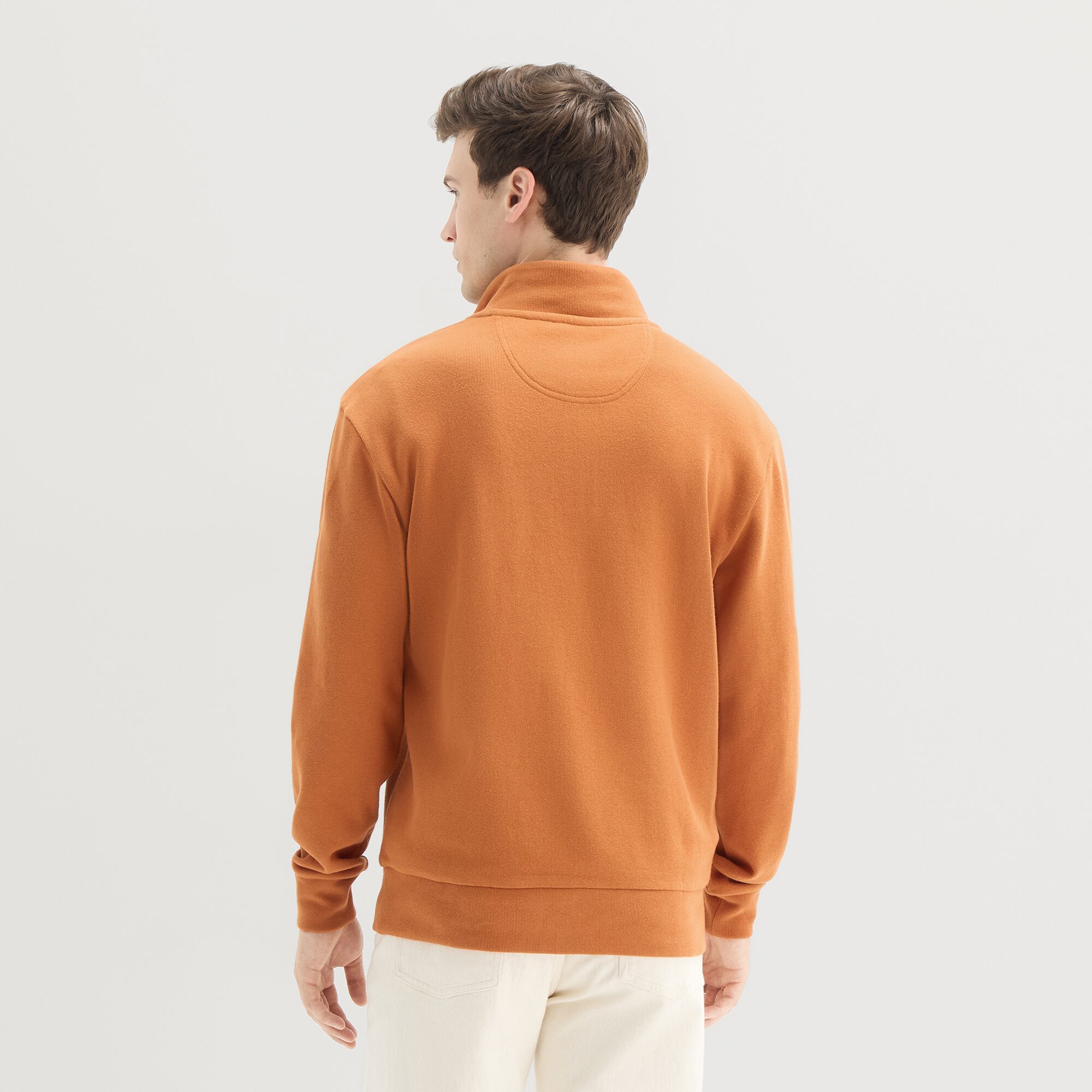 U.S. Polo Assn. Flatback Mens Mock Neck Long Sleeve Quarter-Zip Pullover