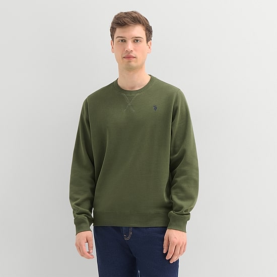 U.S. Polo Assn. Fleece Mens Crew Neck Long Sleeve Embroidered Sweatshirt