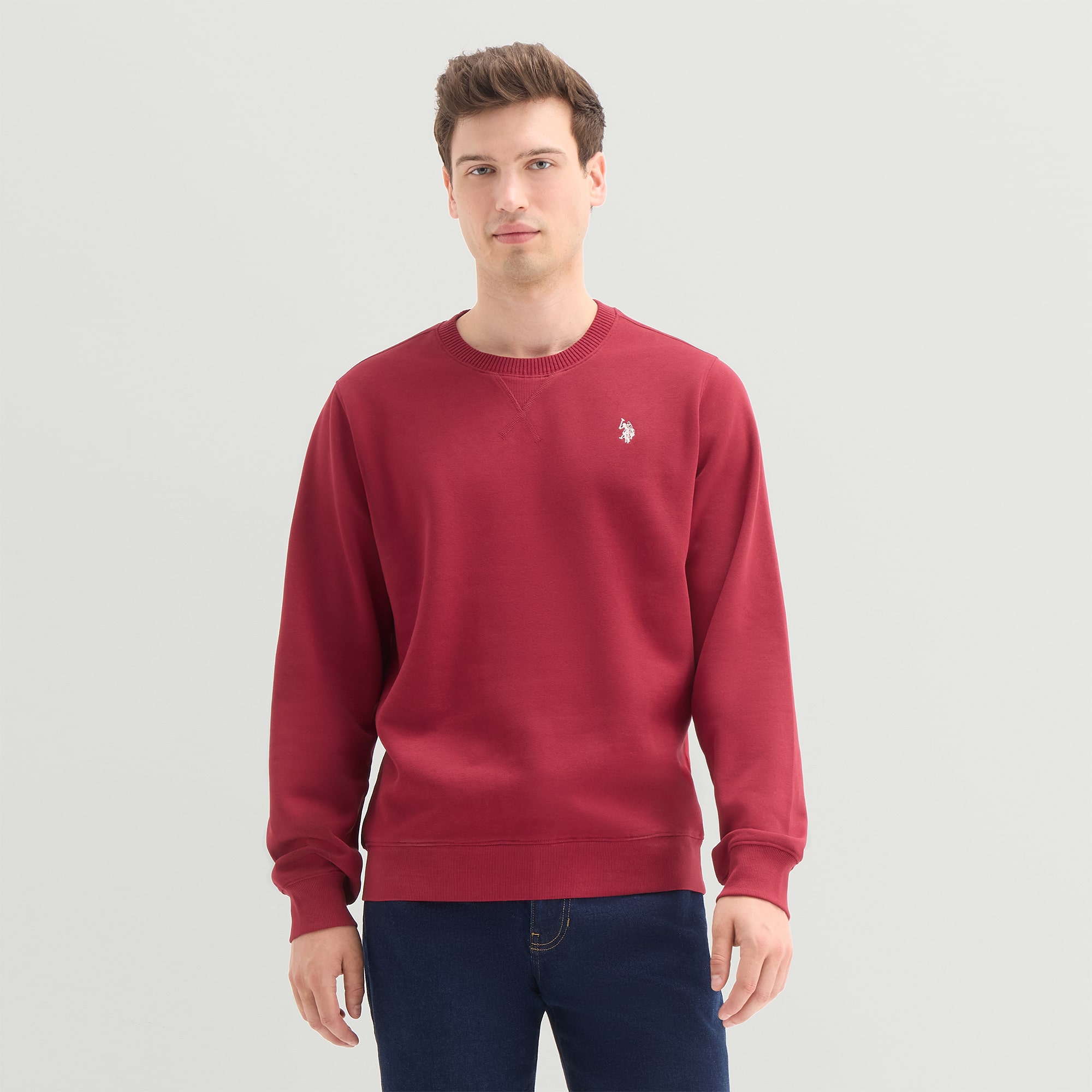 U.S. Polo Assn. Fleece Mens Crew Neck Long Sleeve Sweatshirt