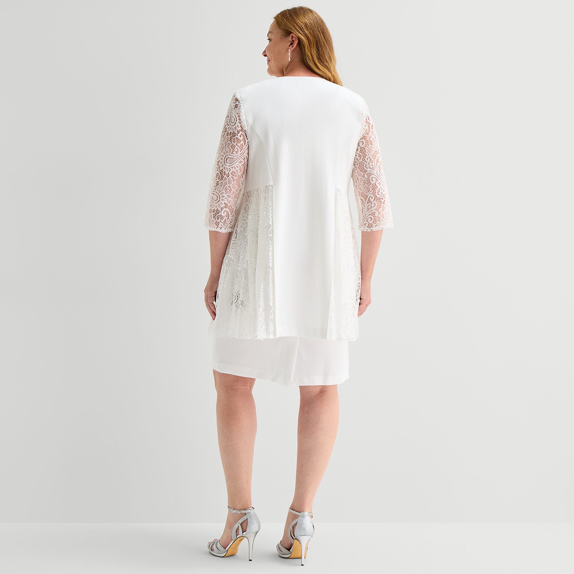 Maya Brooke Womens Plus Jacket Dress