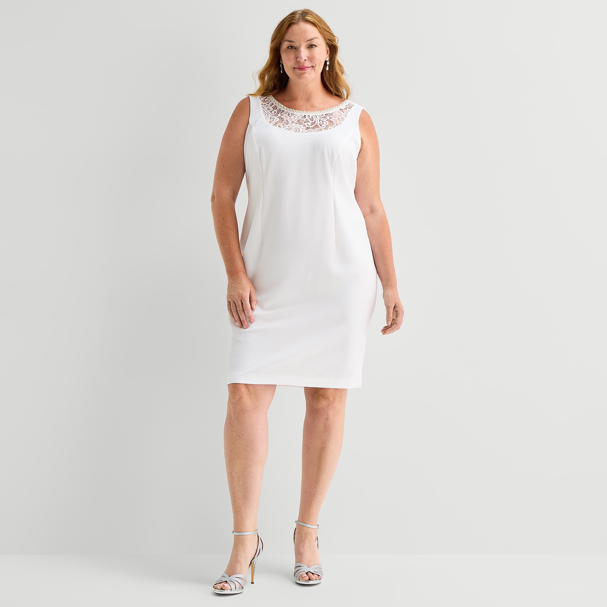 Maya Brooke Womens Plus Jacket Dress