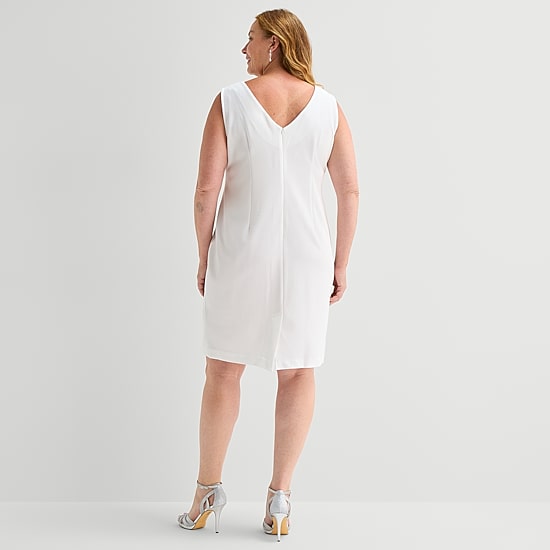 Maya Brooke Womens Plus Jacket Dress