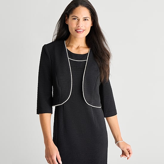 Maya Brooke Womens Jacket Dress