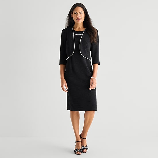 Maya Brooke Womens Jacket Dress