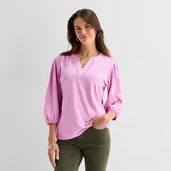 St. John's Bay Womens V Neck Long Sleeve Blouse