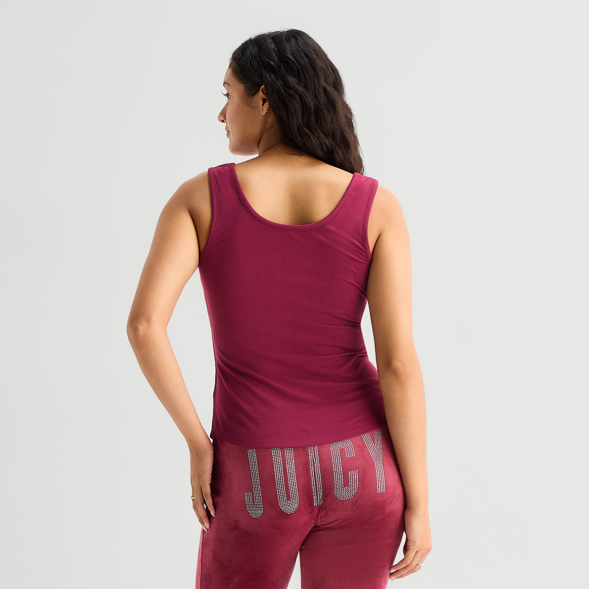 Juicy By Couture Womens Juniors U Neck Sleeveless Tank Top