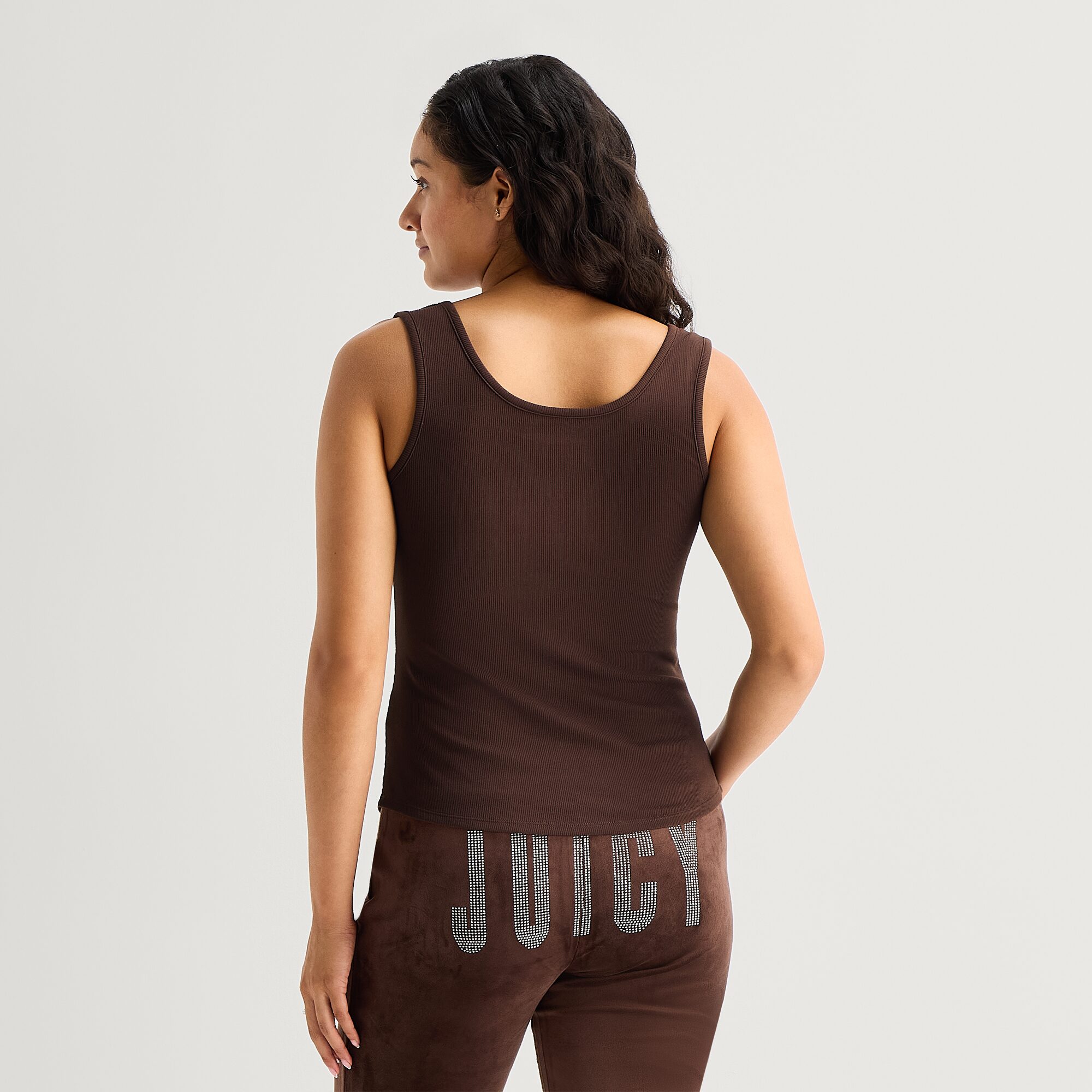Juicy By Couture Womens Juniors U Neck Sleeveless Tank Top