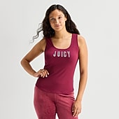 Juicy By Juicy Couture Womens Juniors U Neck Sleeveless Tank Top