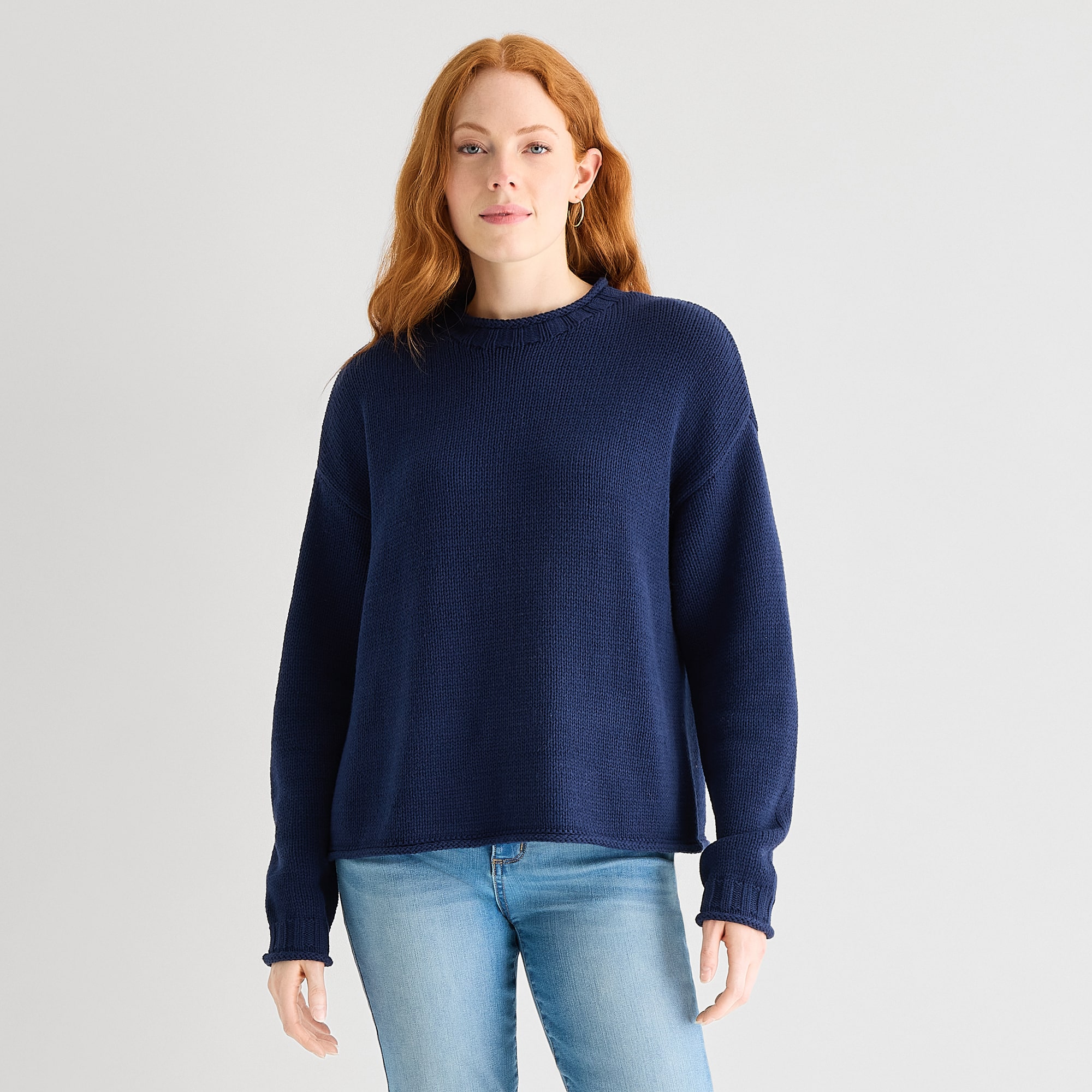 St. John's Bay Womens Rollneck Long Sleeve Pullover Sweater