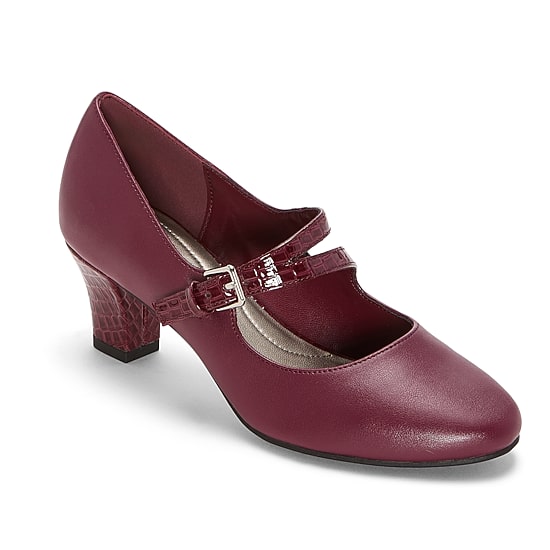 East 5th Finlas Womens Round Closed Toe Block Heel Pumps