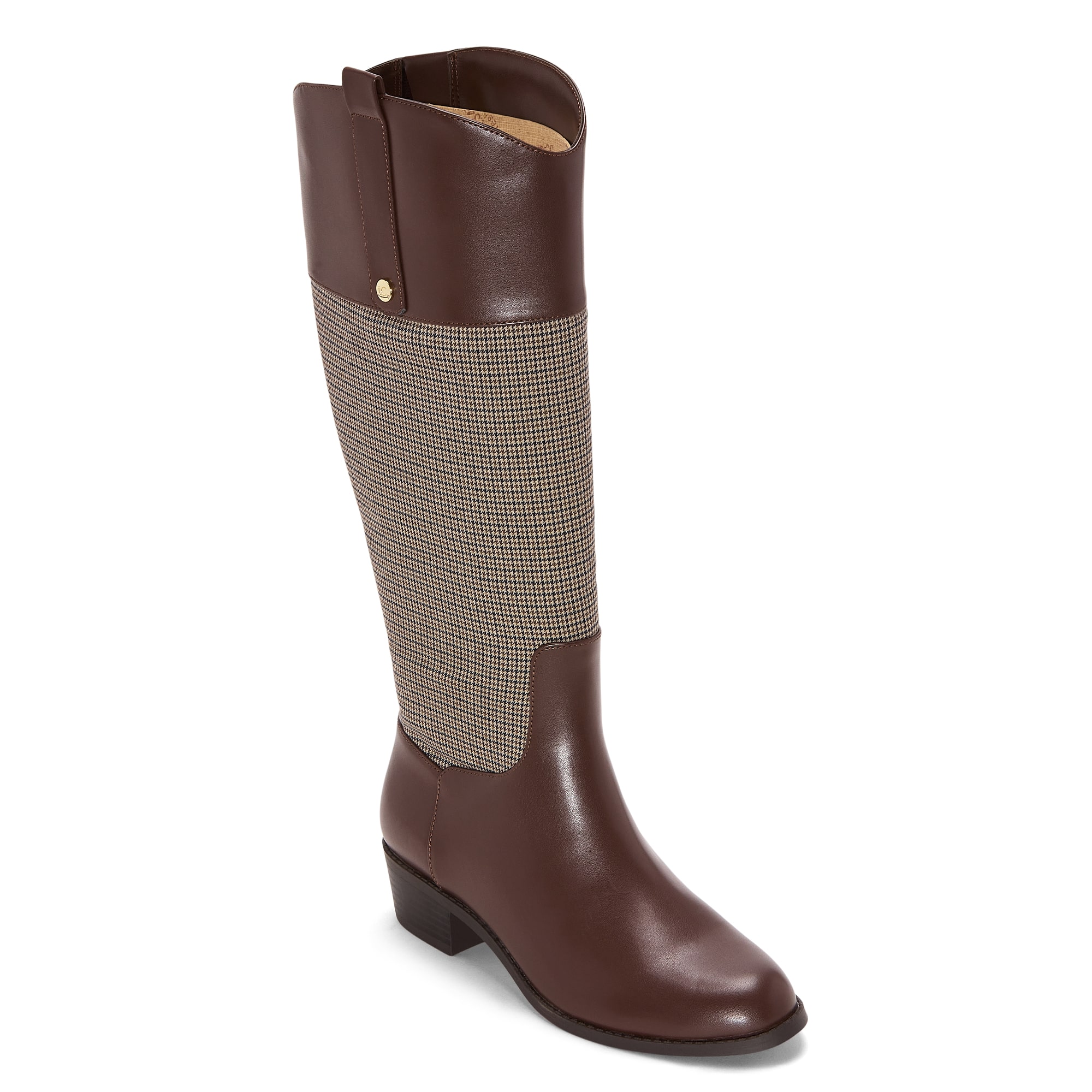 Liz Claiborne Womens Tealing Stacked Heel Riding Boots