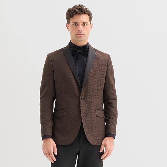J. Ferrar Evening Edition Mens Medallion Slim Fit Tuxedo Jacket