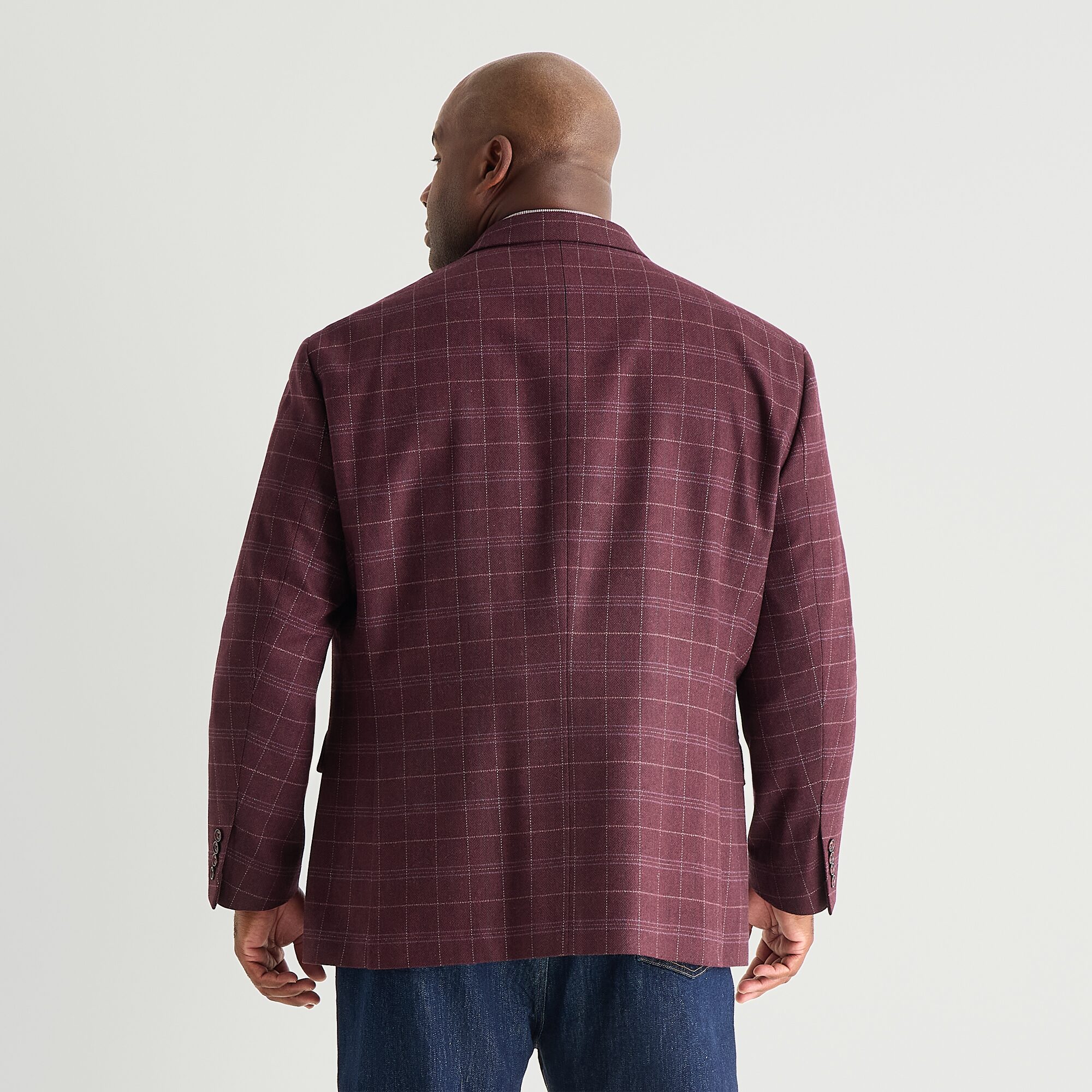 Stafford Mens Big and Tall Plaid Classic Fit Sport Coat