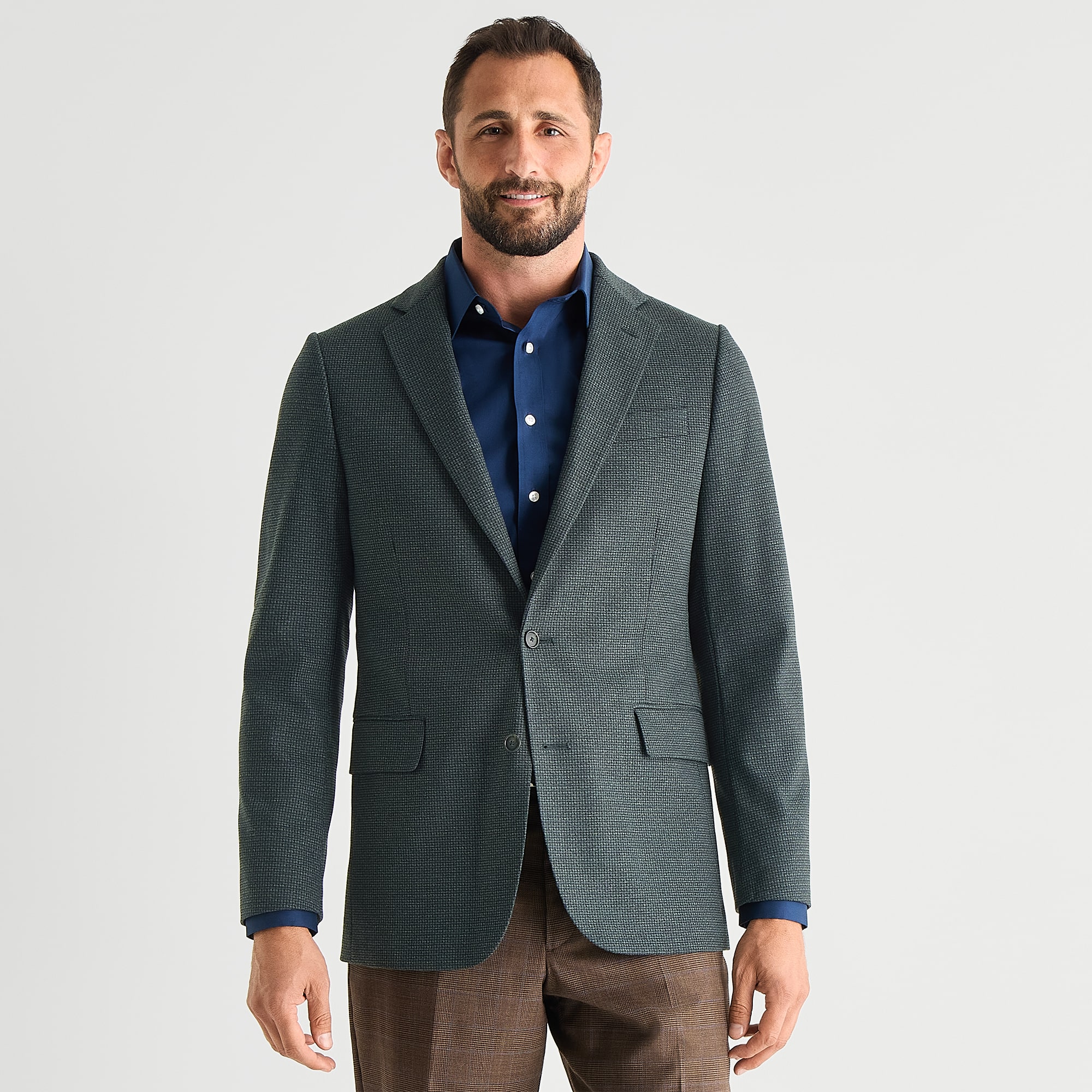 Stafford Herringbone Knit Mens Classic Fit Sport Coat