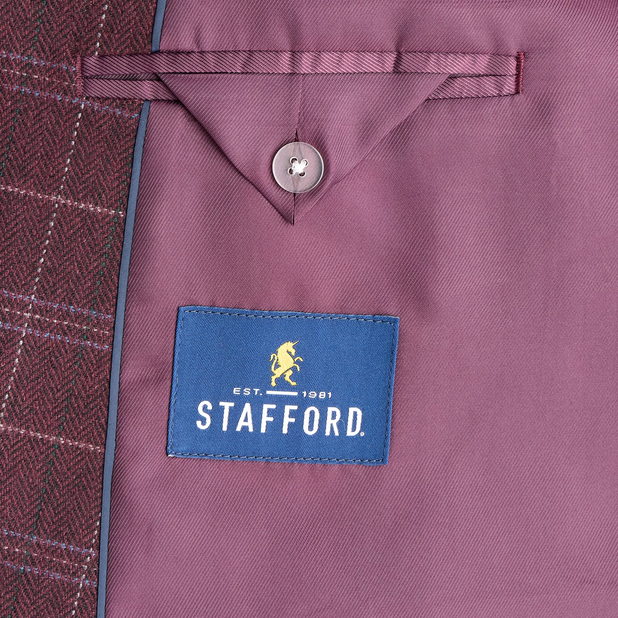 Stafford Mens Big and Tall Plaid Classic Fit Sport Coat