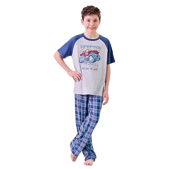 Dream Big Peace Out Little & Big Kid Boys Crew Neck Short Sleeve 3-pc. Pajama Set