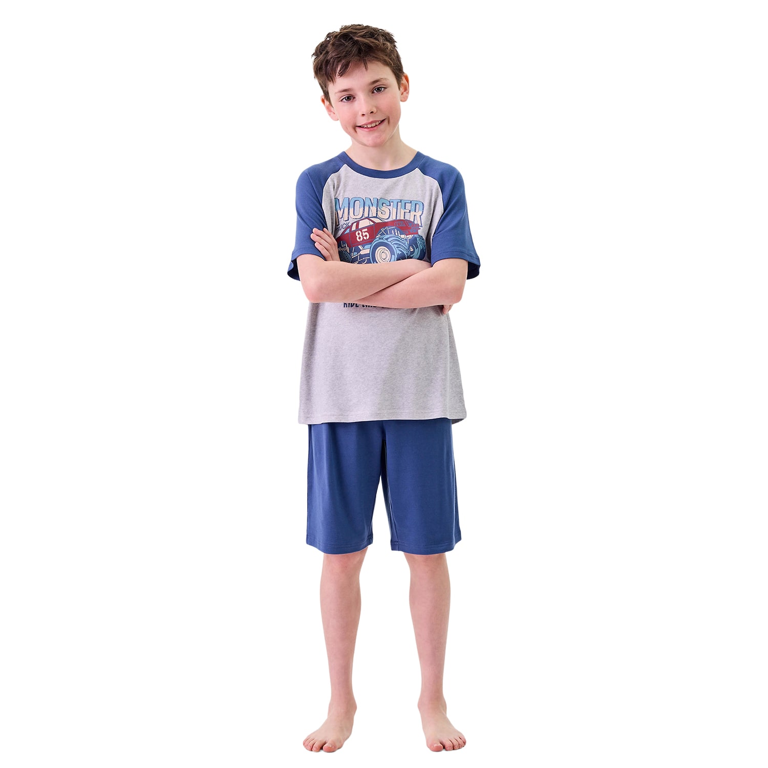 Dream Big Peace Out Little & Kid Boys Crew Neck Short Sleeve 3-pc. Pajama Set