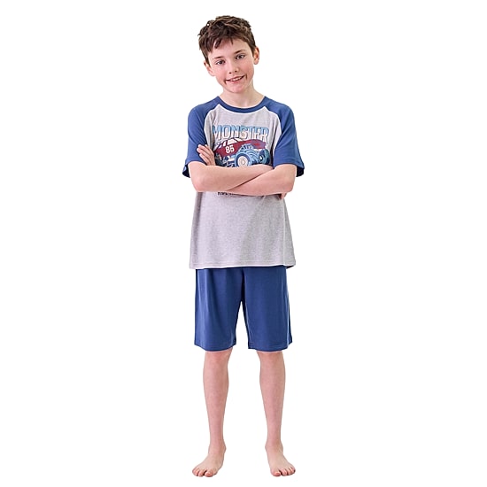 Dream Big Peace Out Little & Big Kid Boys Crew Neck Short Sleeve 3-pc. Pajama Set