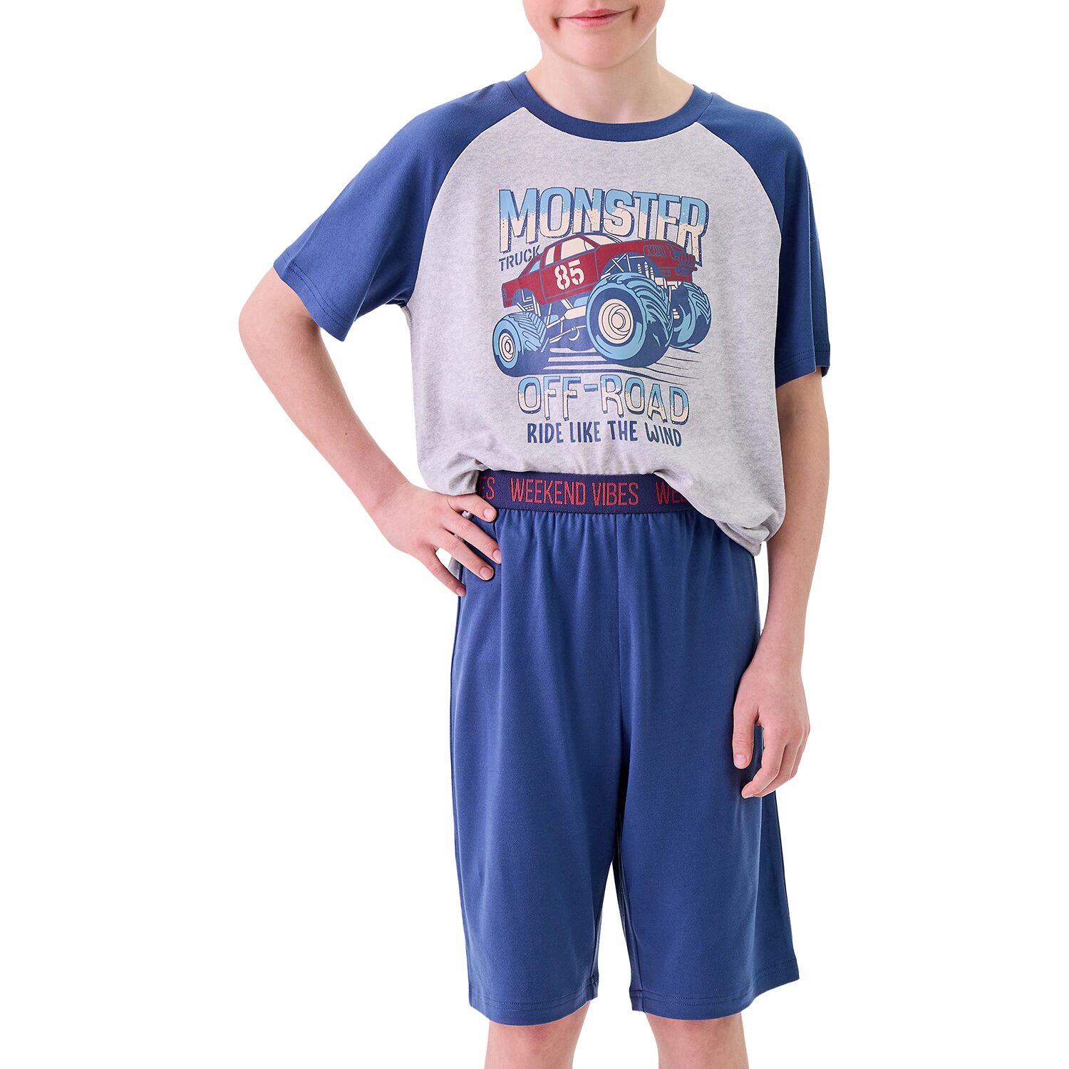 Dream Big Peace Out Little & Kid Boys Crew Neck Short Sleeve 3-pc. Pajama Set