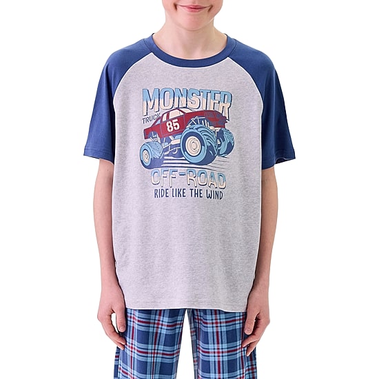Dream Big Peace Out Little & Big Kid Boys Crew Neck Short Sleeve 3-pc. Pajama Set