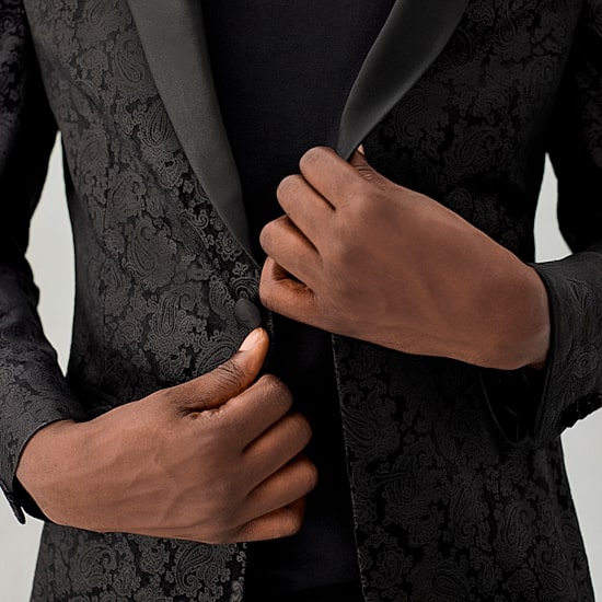 J. Ferrar Evening Edition Mens Paisley Slim Fit Tuxedo Jacket