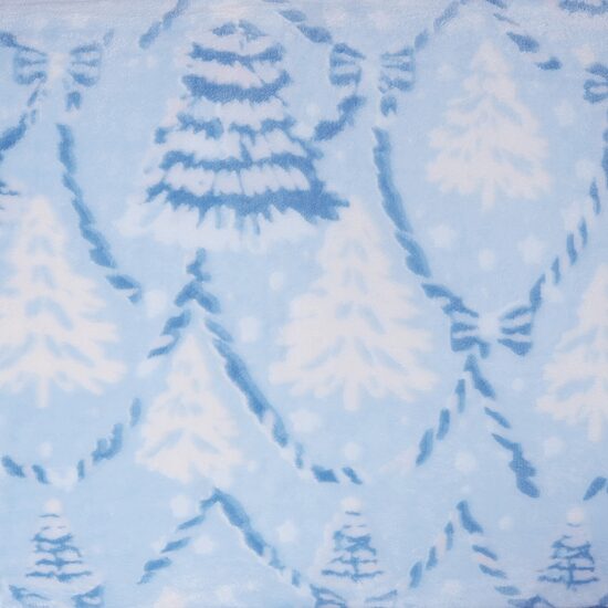 Awesome Home™ Holiday Glass Trees Plush Throw Midweight Throw