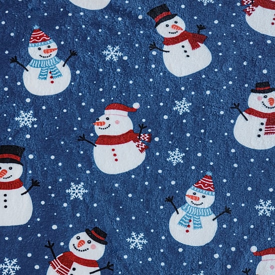 Awesome Home™ Holiday Snowman Plush Throw Midweight Throw