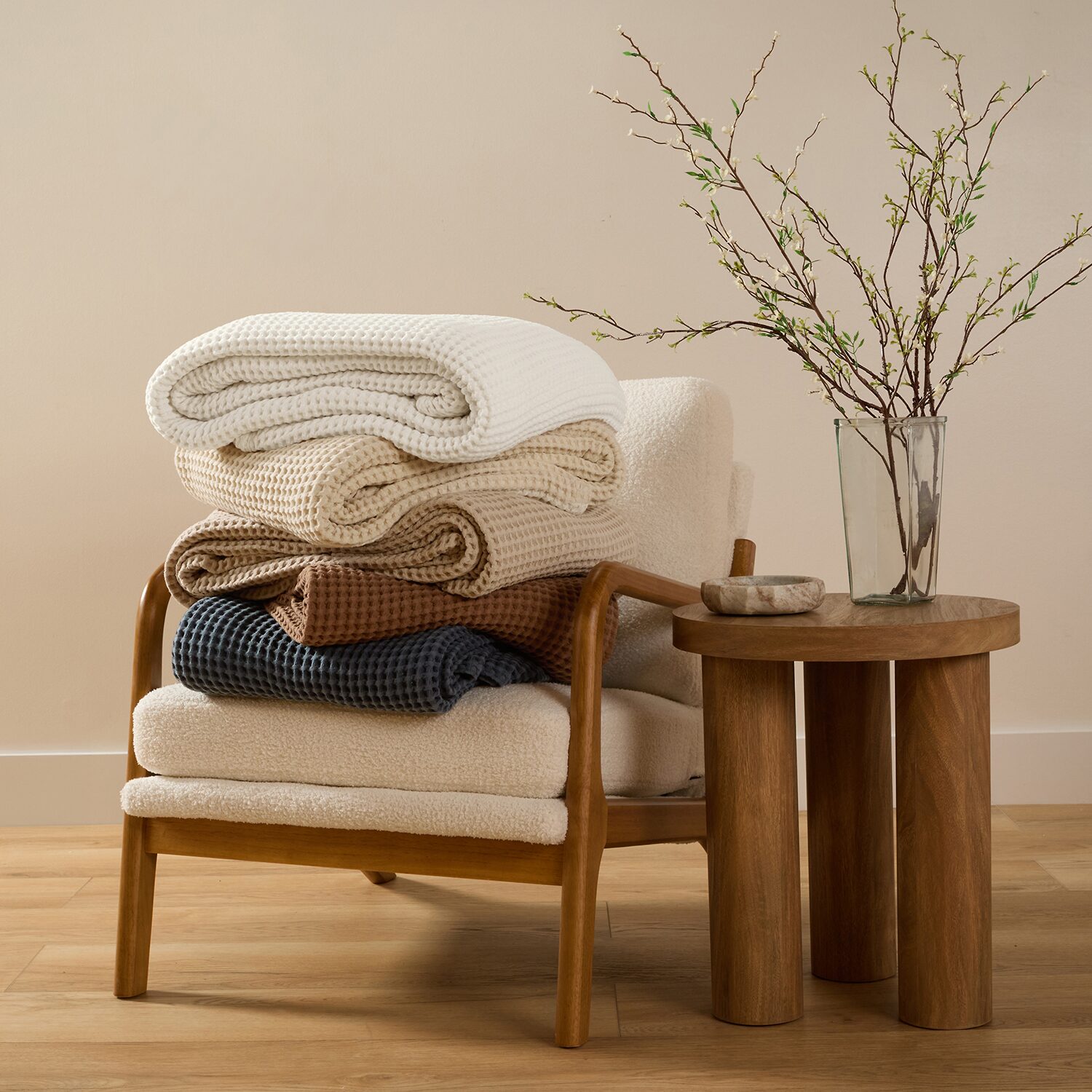 Casual Comfort Cotton Waffle Midweight Bed Blanket