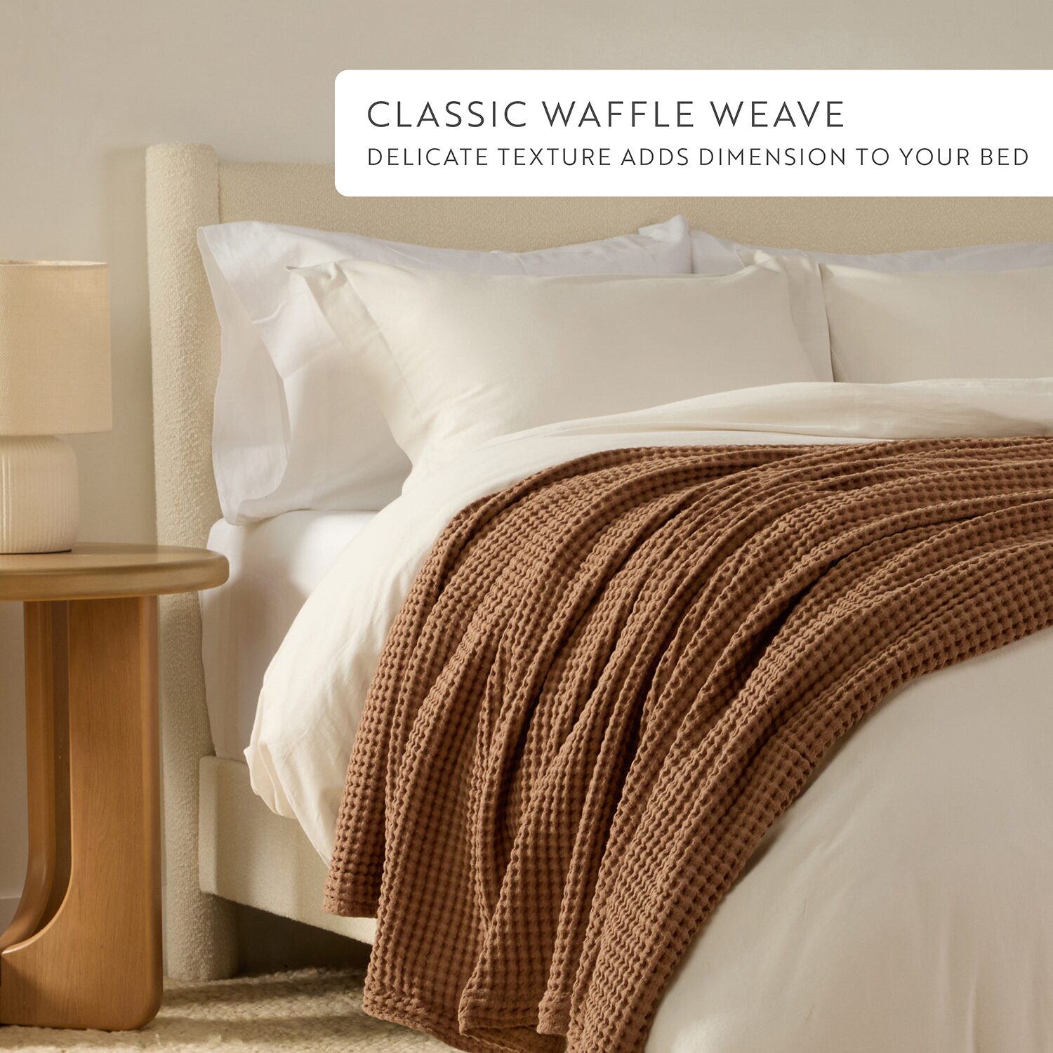 Casual Comfort Cotton Waffle Midweight Bed Blanket