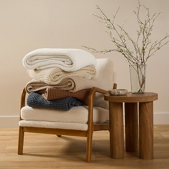 Casual Comfort Cotton Waffle Midweight Bed Blanket