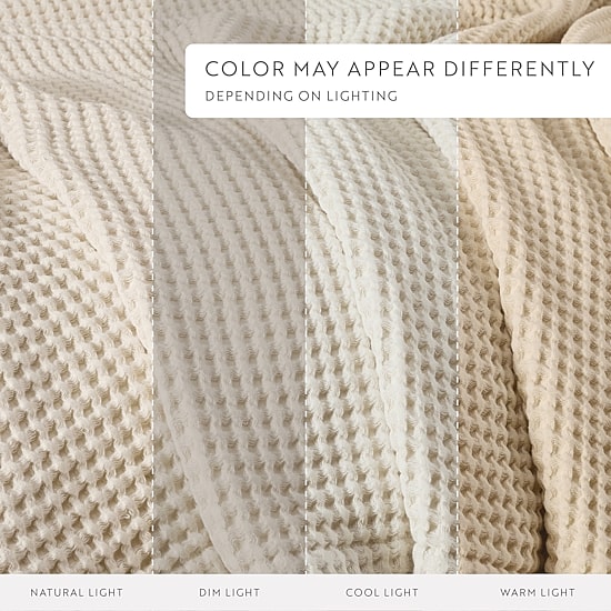 Casual Comfort Cotton Waffle Midweight Bed Blanket