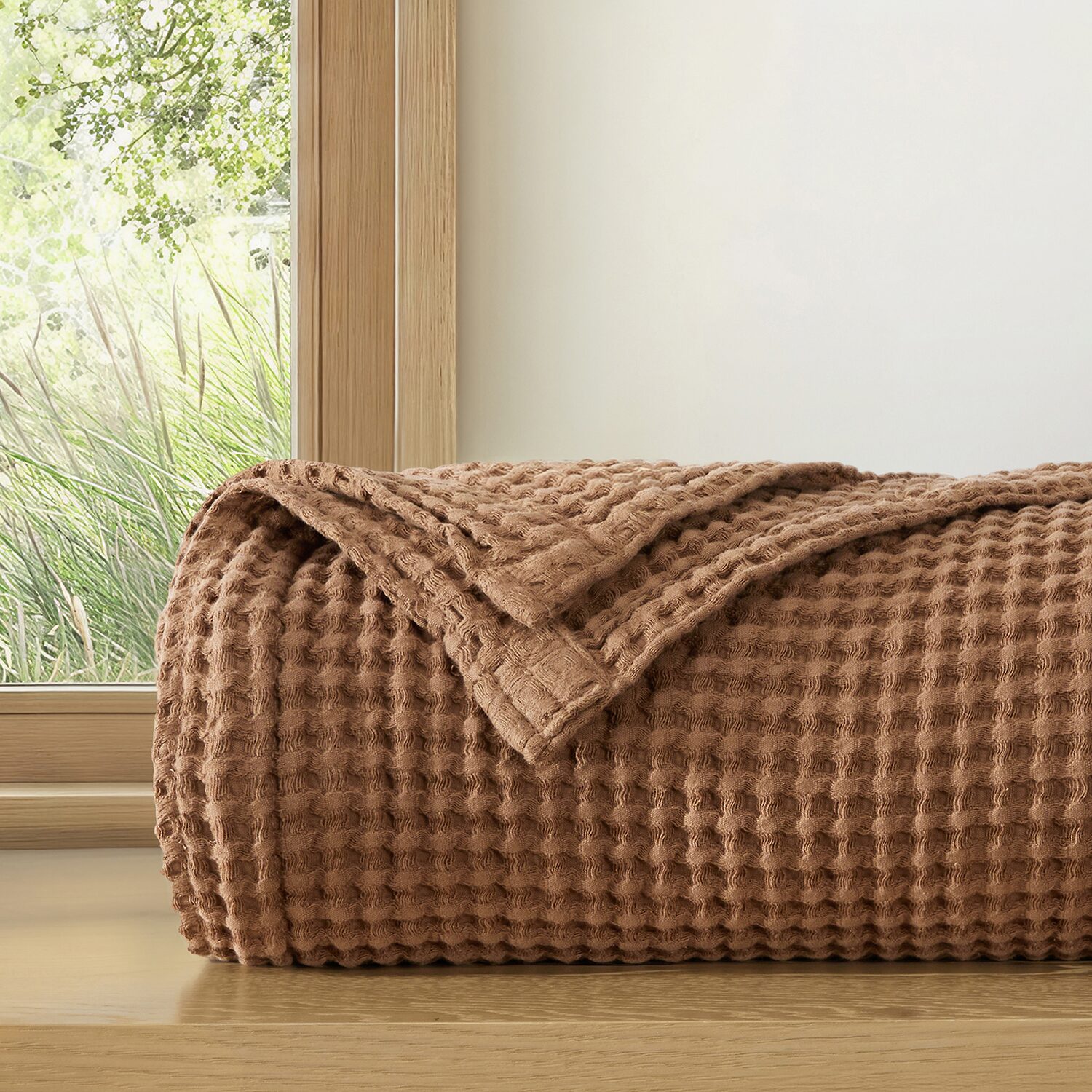 Casual Comfort Cotton Waffle Midweight Bed Blanket