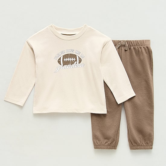 Okie Dokie Baby Boys French Terry 2-pc. Pant Set