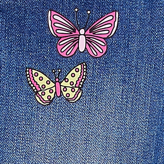 Okie Dokie Toddler & Little Girls Adjustable Waist Stretch Fabric Flare Leg Jean
