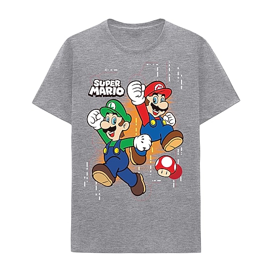 Little & Big Kid Boys Crew Neck Short Sleeve Regular Fit Super Mario Husky Graphic T-Shirt