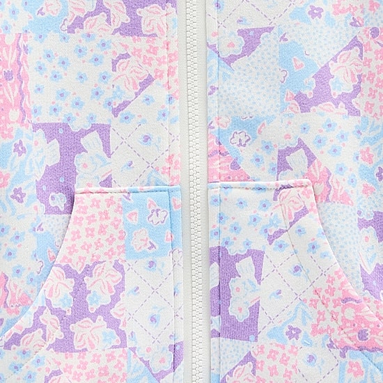 Okie Dokie Toddler Girls Fleece Adaptive Easy-on + Easy-off Hidden Access Opening Jacket