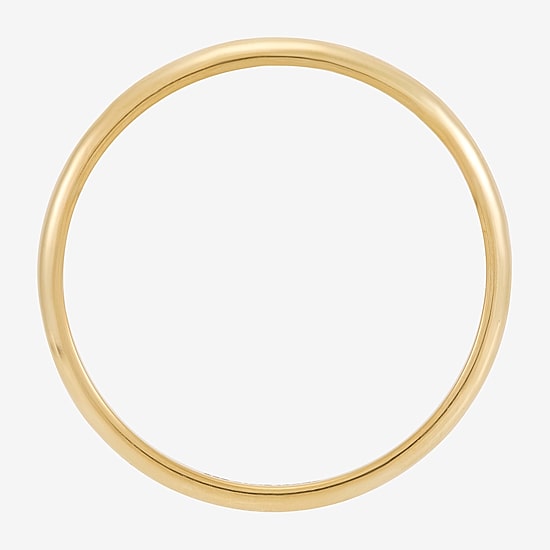 Unisex Adult 2.5MM 14K Gold Over Silver Wedding Band