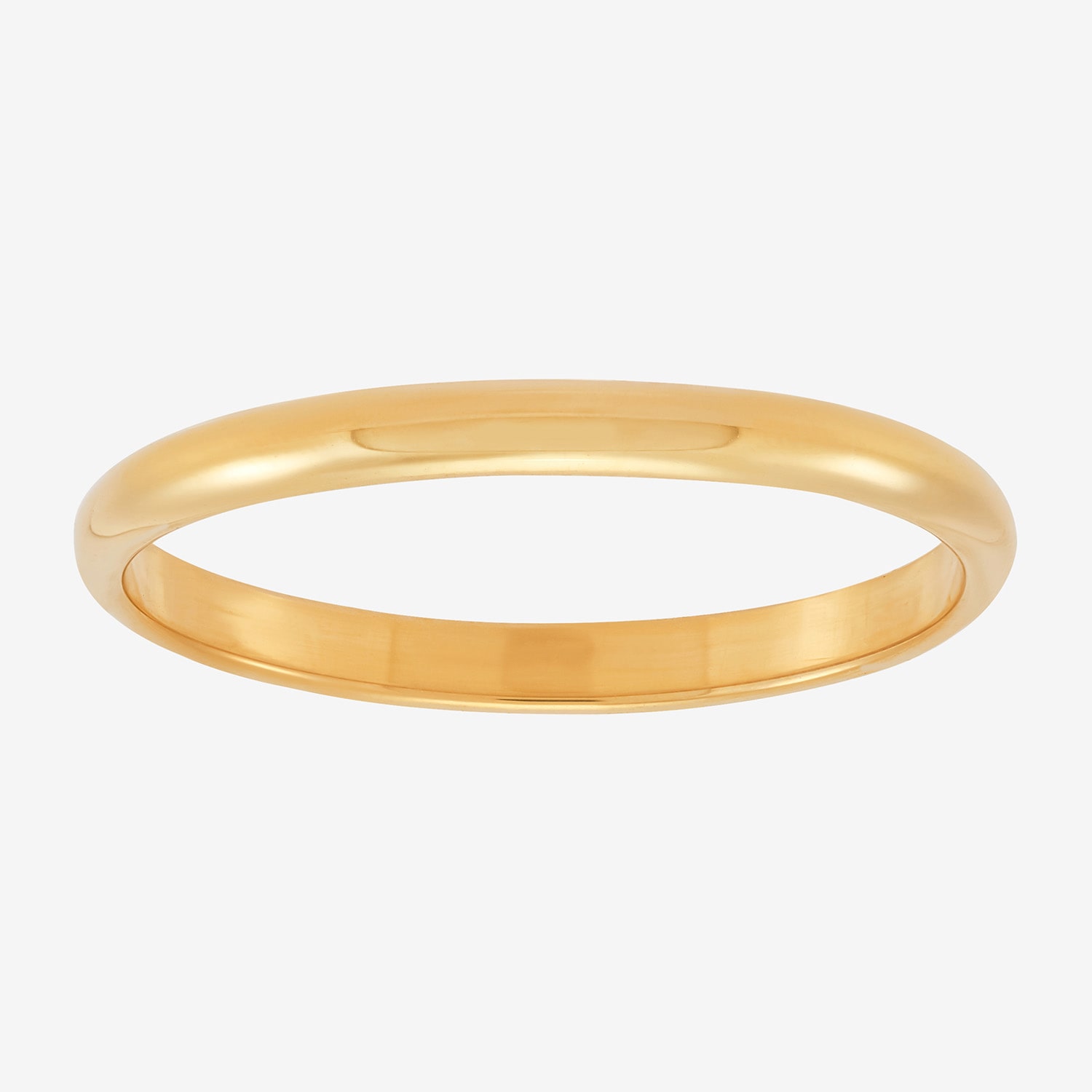 Unisex Adult 2.5MM 14K Gold Over Silver Wedding Band