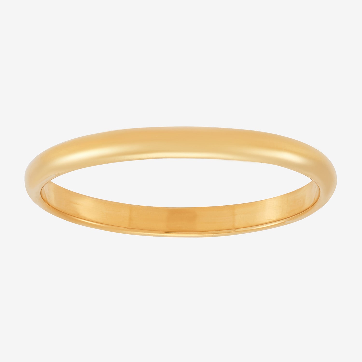 Unisex Adult 2.5MM 14K Gold Over Silver Wedding Band