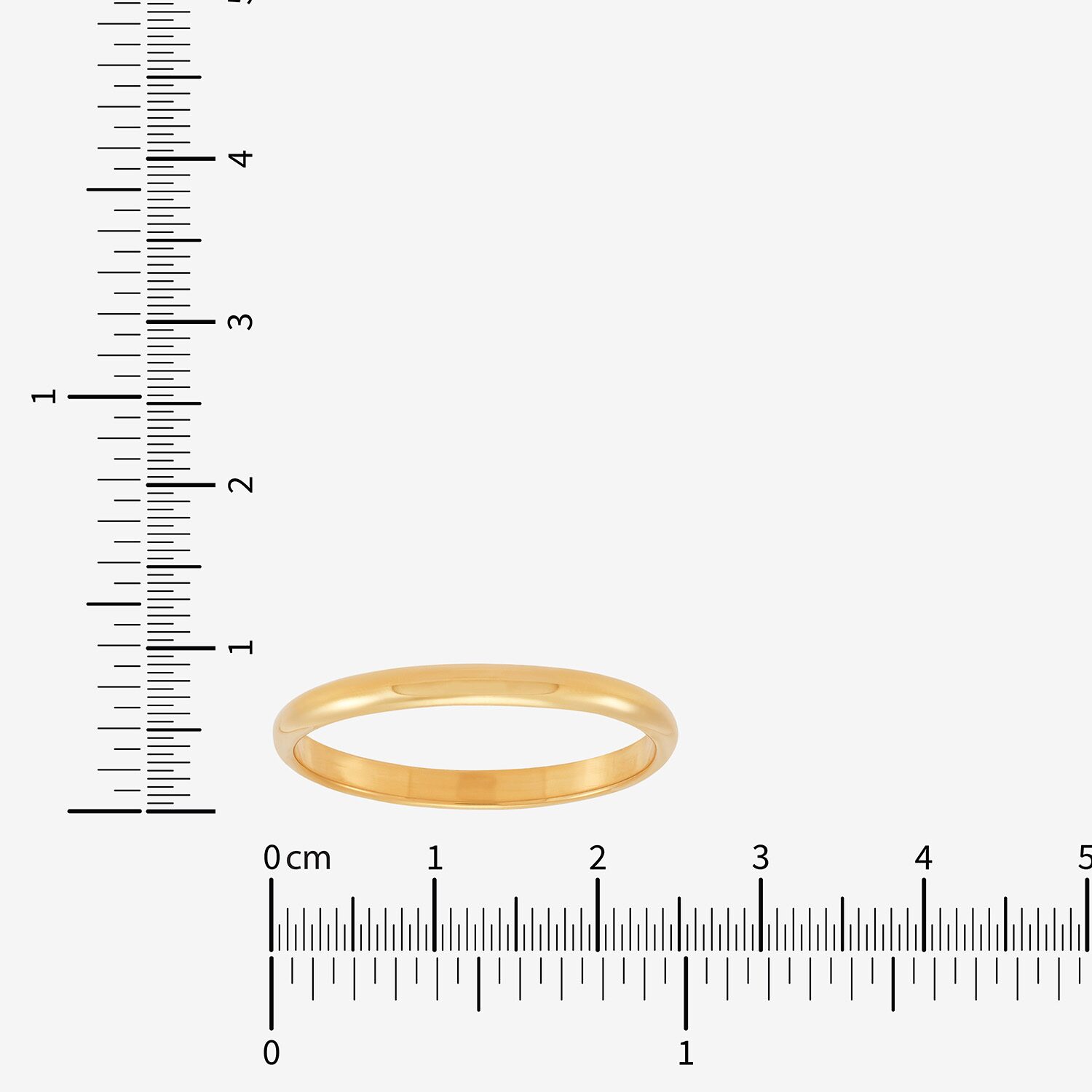 Unisex Adult 2.5MM 14K Gold Over Silver Wedding Band