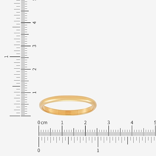 Unisex Adult 2.5MM 14K Gold Over Silver Wedding Band