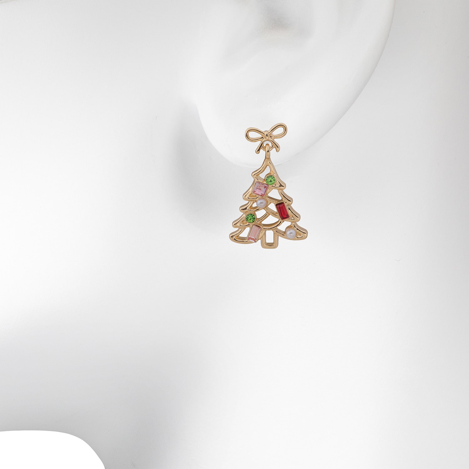 Bijoux Bar Womens Multi Color Glass Drop Earrings