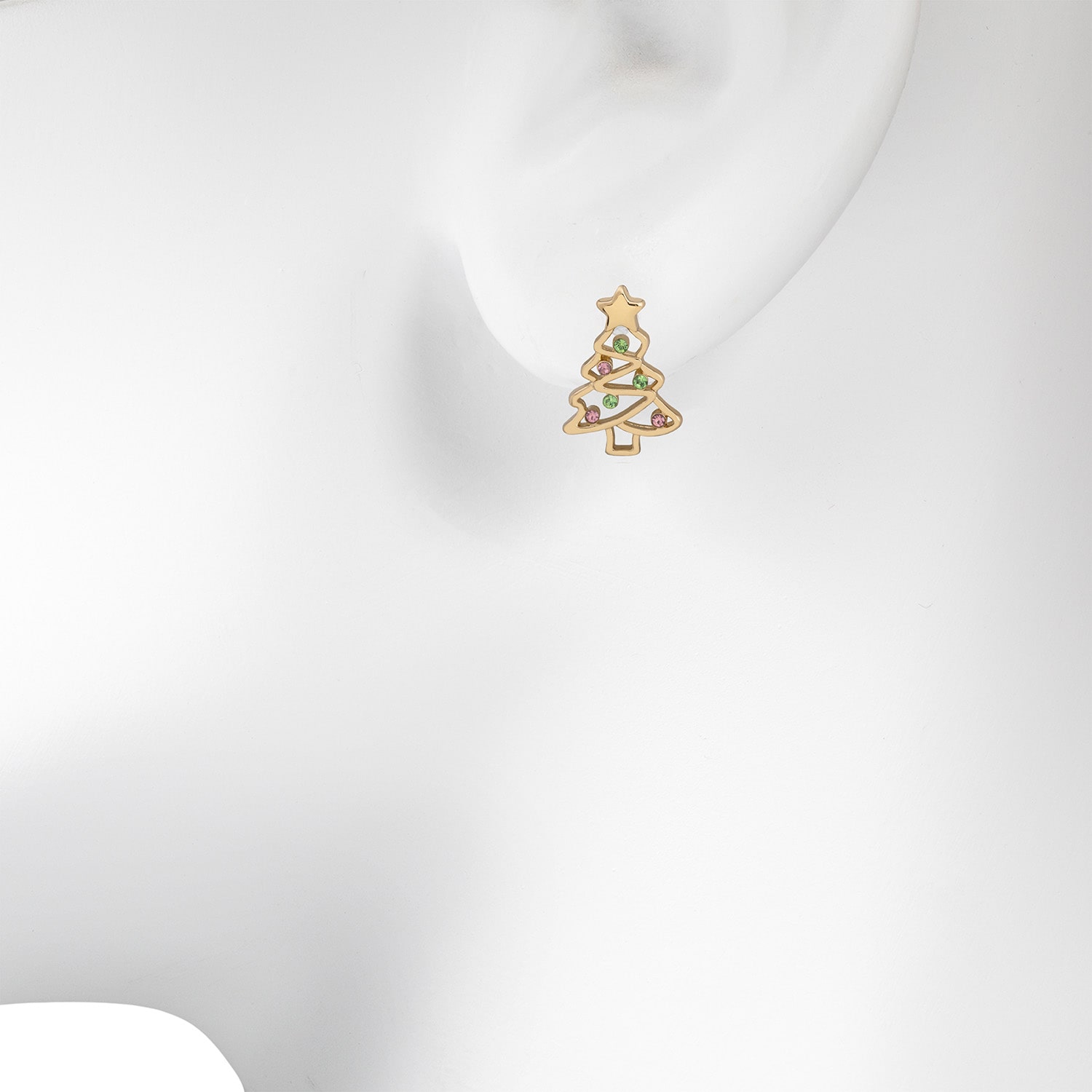 Bijoux Bar Womens Multi Color Glass Bow 6 Pair Earring Set