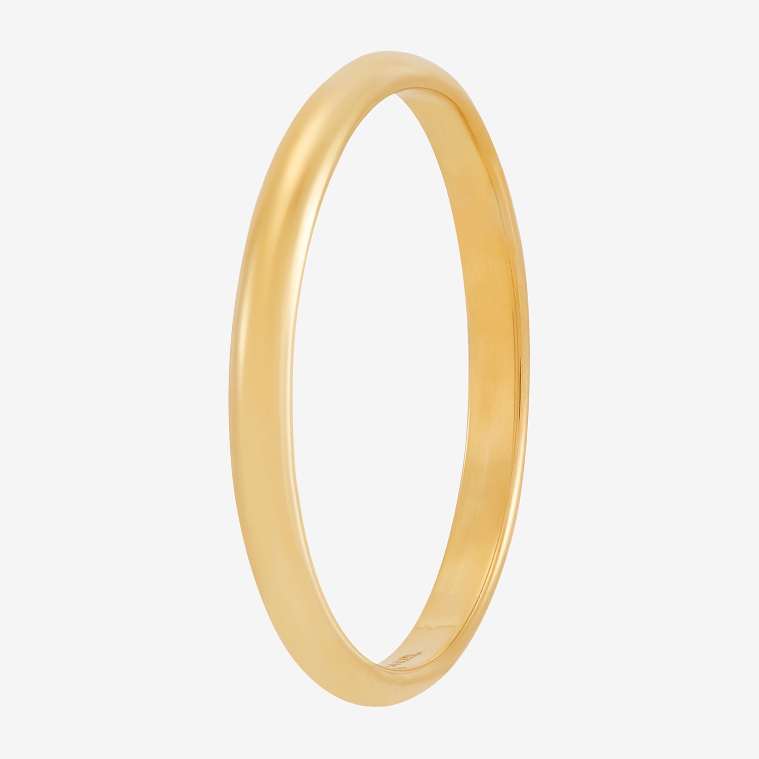 Unisex Adult 2.5MM 14K Gold Over Silver Wedding Band