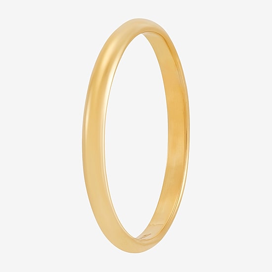 Unisex Adult 2.5MM 14K Gold Over Silver Wedding Band