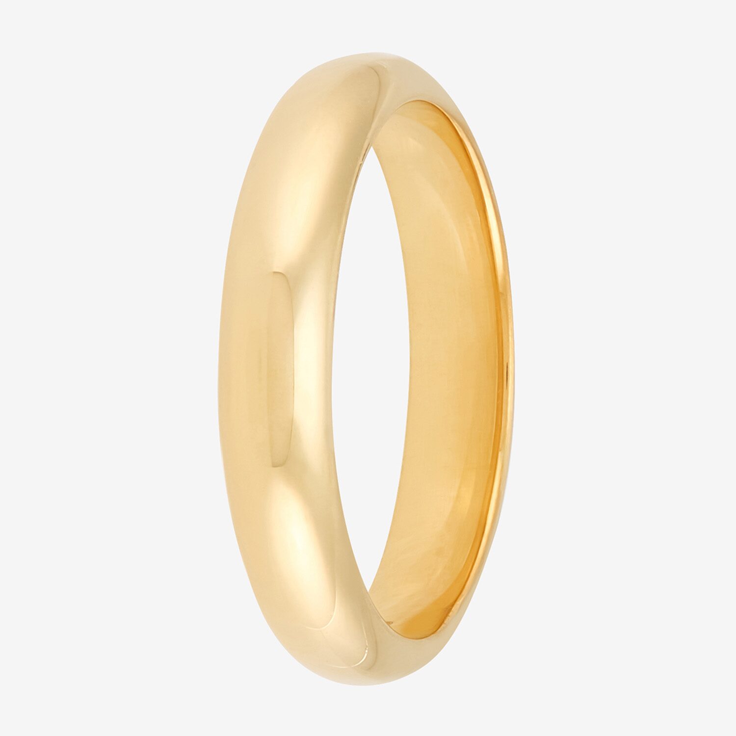 Unisex Adult 4MM 14K Gold Over Silver Wedding Band