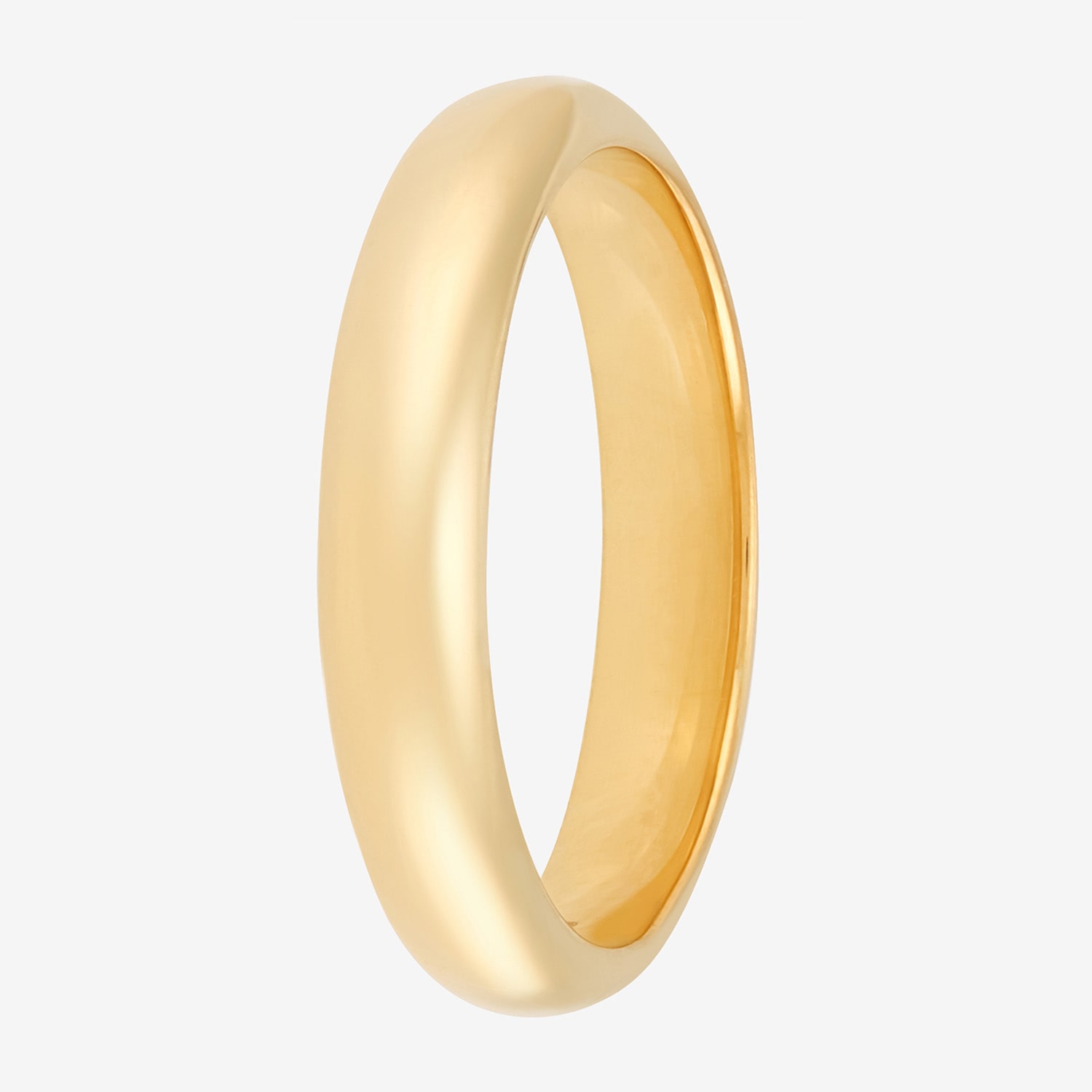 Unisex Adult 4MM 14K Gold Over Silver Wedding Band